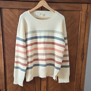Hem & Thread Multicolor Striped Sweater